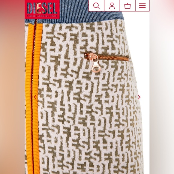 brand new Diesel Monogram Skirt M– 100% Authentic ( matching vest available)! - Picture 2 of 16